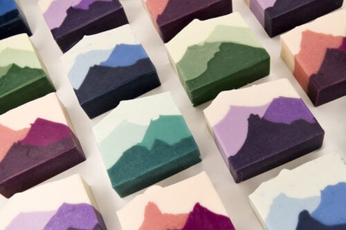 Mountain ranges soap