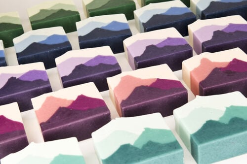 Mountain ranges soap