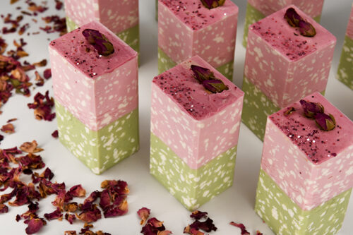 Rose confetti soap